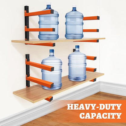 HOME RIGHT 4 Pack Lumber Rack, Wood Organizer and Lumber Storage Rack Wall Mount - Image 2