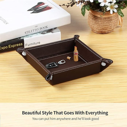 YAPISHI Key Dish Bowl for Men, Entryway Catchall Holder Bedside Table Valet - Image 5