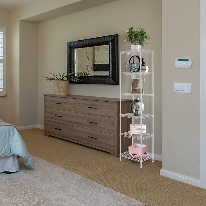 GIOTORENT 6-Tier Storage Shelves Standing Shelving Metal Units, Adjustable - Image 4