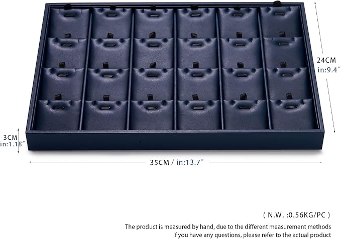 Oirlv Stackable 24 Gird Necklace Organizer Tray - Image 8