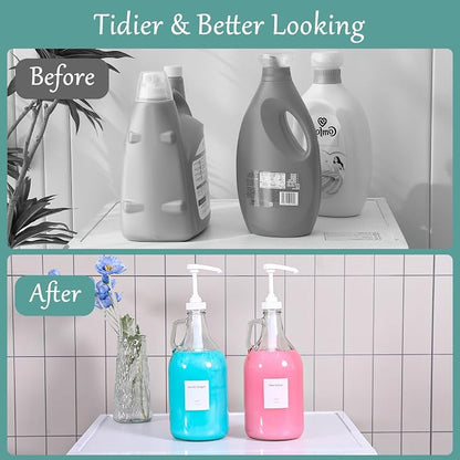 64 OZ Laundry Detergent Dispenser BY VEGEVIGI, Glass Liquid Laundry Soap - Image 5