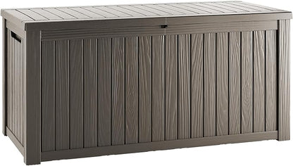 180 Gallon Resin Deck Box, Waterproof Outdoor Storage Box by Unknown
