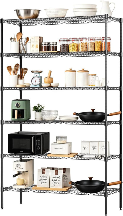 FDW 16" D×42" W×72" H Wire Shelving Unit Commercial Metal Shelf by FDW