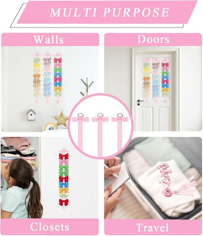 6 PCS Headband Bow Holder for Girls Hair Bows Clips Storage Bow Organizer - Image 7
