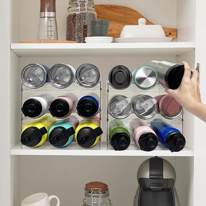 3 Pack Water Bottle Organizer, Stackable Kitchen Home Organization and Storage - Image 4