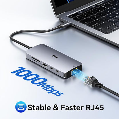 USB C Adapters for MacBook Pro/Air, Selore 9 in 1 USB C Hub - Image 5