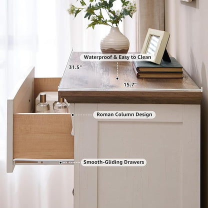 T4TREAM Farmhouse 5 Drawer Dresser - Image 7