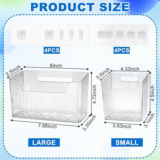 8 Pcs Storage Organizer Bins - Image 2