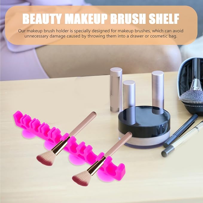 1Pcs Silicone Make up Brush Holder Cosmetic Brush Drying Rack Silicone Makeup - Image 2