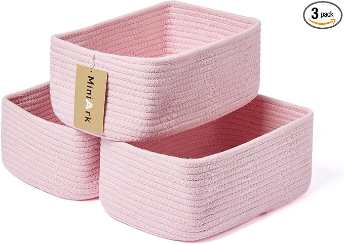 Small Storage Baskets for Organizing | Closet Organizer Bins | Shelf Toy Basket by MiniArkStorageBasketsHome