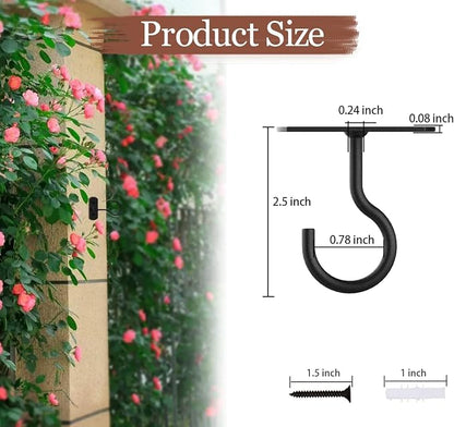 50Pack Ceiling Hooks Bulk for Hanging Plants Black 2.5in - Image 2