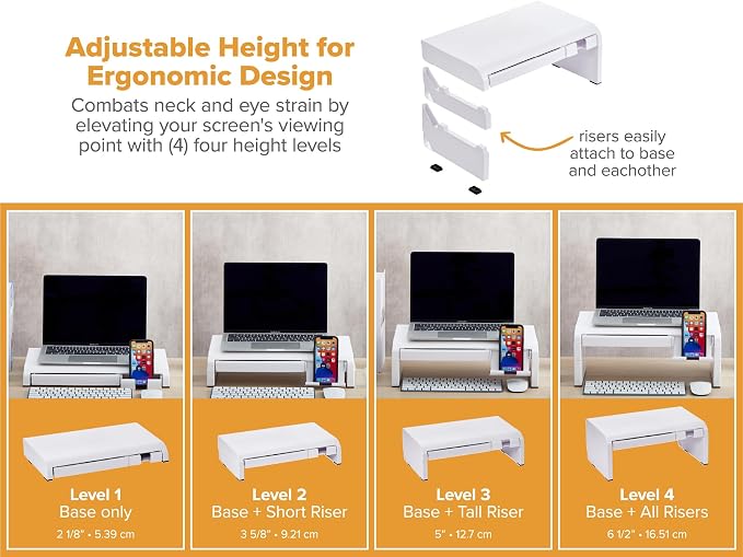Bostitch Konnect Adjustable Monitor Riser - Image 2