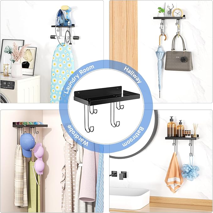 Ironing Board Holder Wall Mounted, Metal Iron Board Wall Hanger - Image 8