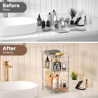 3 Tier Clear Bathroom Organizer - Image 5