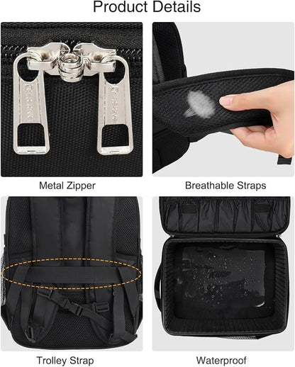 Makeup Backpack Professional Makeup Artist Bag Extra Large Cosmetic Bags - Image 7