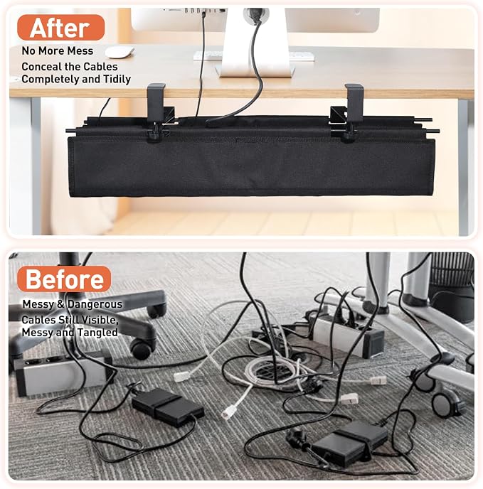 MAXECHO Under Desk Cable Management Tray 28" - Image 5
