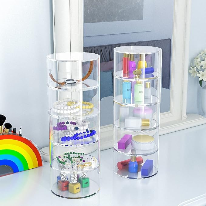 NIUBEE Belt Organizer, Acrylic 3 Layers Belt Case Storage Holder and Display - Image 5