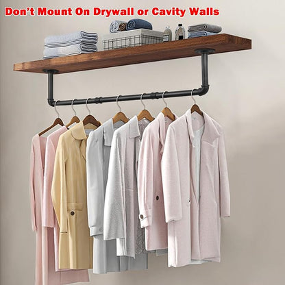 Livabber Industrial Pipe Clothes Rack, Heavy Duty Detachable Iron Garment Rack - Image 4