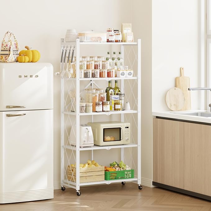 Fenbeli Foldable Shelves with Wheels - Image 2