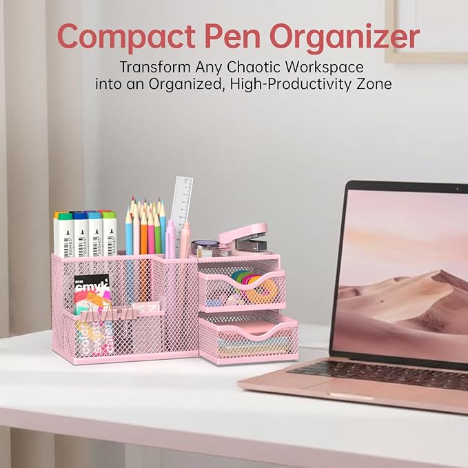Mesh Desk Organizer, Pen Organizer - Image 4