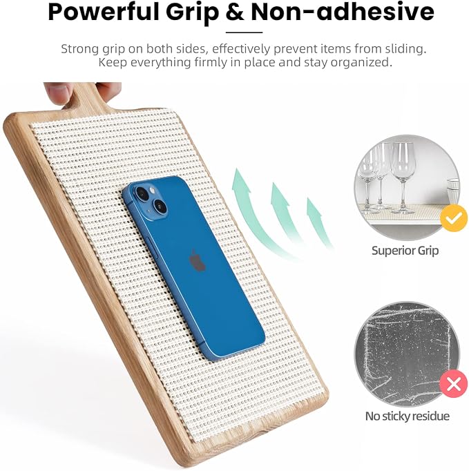 BAGAIL Non-Adhesive Shelf Liner, Thick Strong Grip Drawer Liners - Image 3