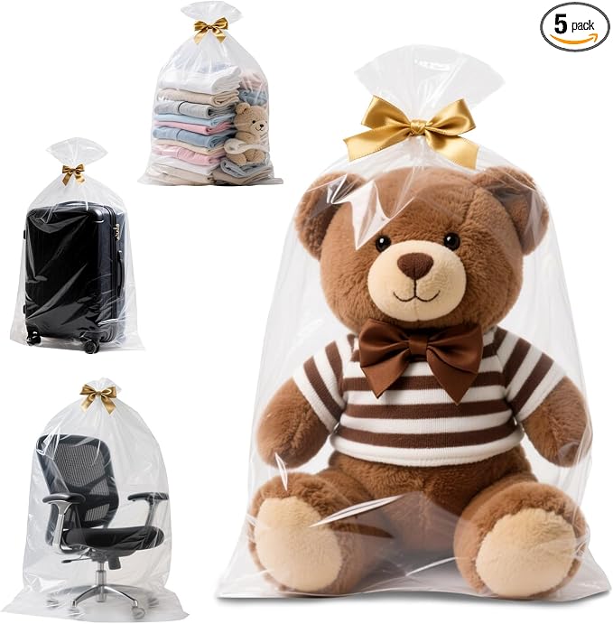 Large Clear Plastic Storage Bags, Plush Toys, Comforter and Basement Storage by Origuuds