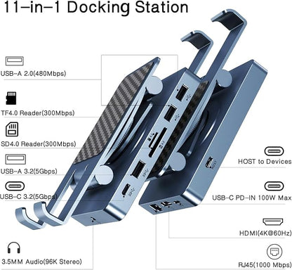 360° Rotating USB C Docking Station - Image 2