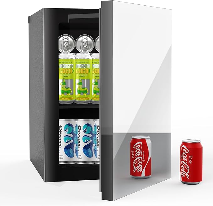 24 Cans/0.9 Cubic Feet Beverage Refrigerator Cooler and Skincare Mini Fridge by Erivess