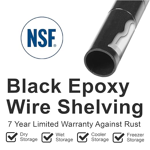 Nexel Economy Adjustable Wire Shelving Unit, 4 Tier, NSF Listed Commercial - Image 3
