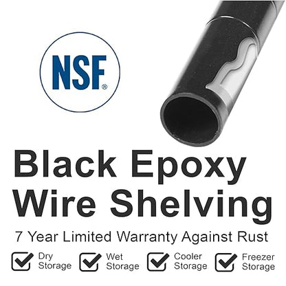 Nexel Economy Adjustable Wire Shelving Unit, 4 Tier, NSF Listed Commercial - Image 3