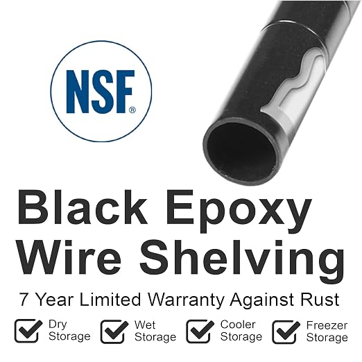 Nexel Economy Adjustable Wire Shelving Unit, 4 Tier, NSF Listed Commercial - Image 3