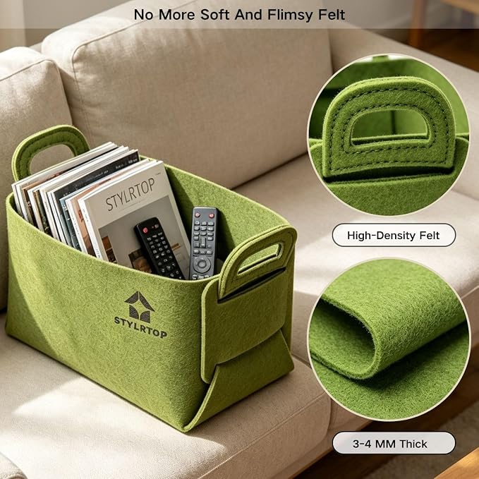 Felt Storage Bin, Collapsible Felt Basket - Image 6
