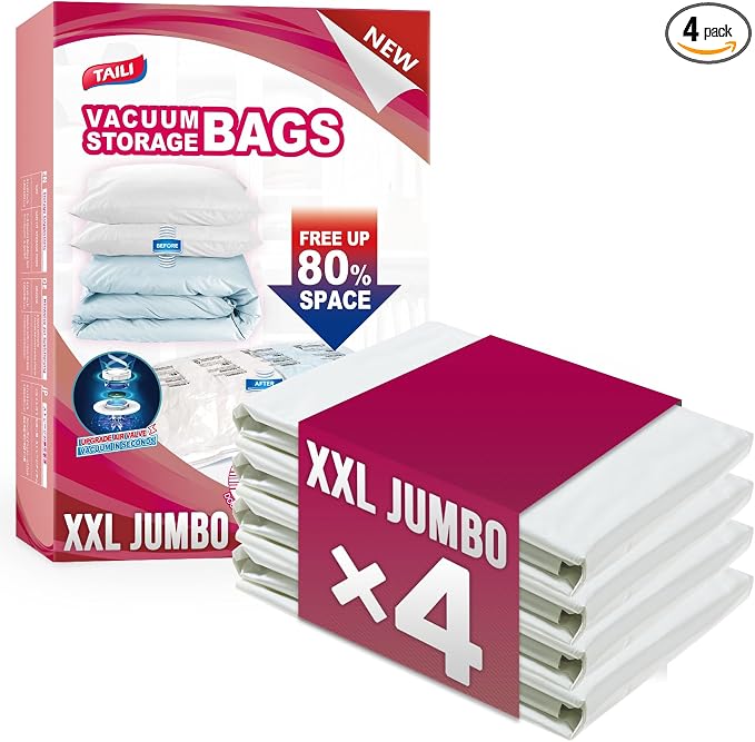 TAILI 4 Pack Vacuum Storage Bags by TAILI
