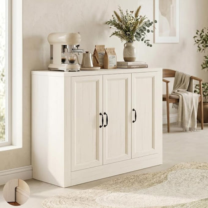 118" Buffet Cabinet with Storage, Modular Sideboard with Floor Base & Baseboard - Image 8