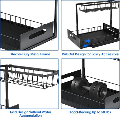 2 Pack Under Sink Organizer, 2 Tier Under Sink Organizers and Storage - Image 5