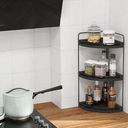 Fixwal Corner Bathroom Counter Organizer, 3 Tier Rustic Bathroom Organizer - Image 6