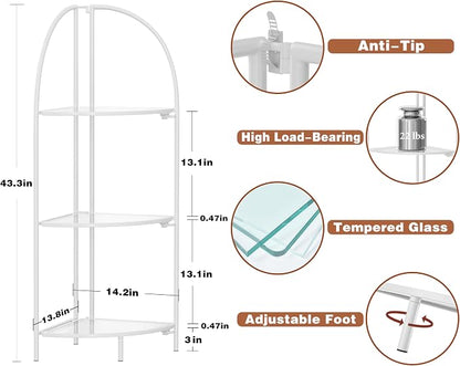 Crofy Foldable 3 Tier Corner Shelf, Metal Corner Plant Stand - Image 3