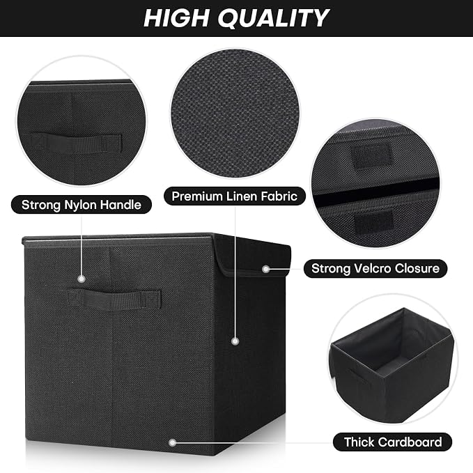 Large 17" 42 Quarts Collapsible Stackable Storage Bins - Image 5