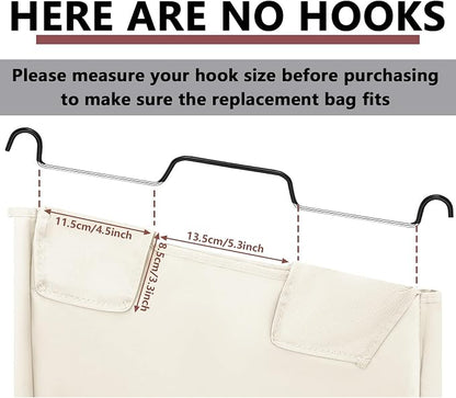 Windyun 3 Pcs Hypotenuse Laundry Sorter Replacement Bags Hamper Cart Removable - Image 3