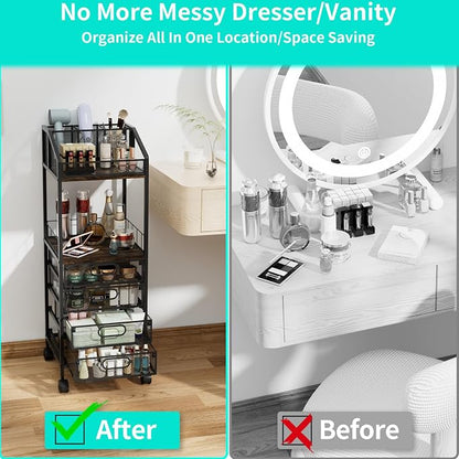 HapiRm Makeup Organizer Storage Cart - Image 4