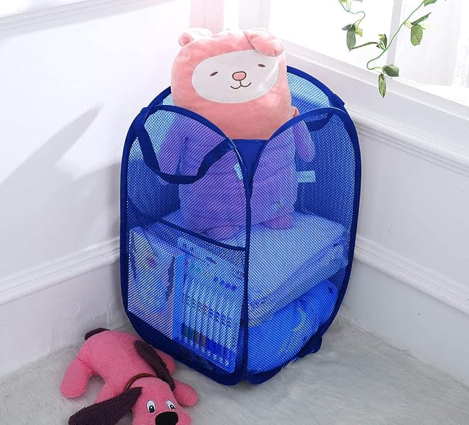 Larpur Mesh Laundry Basket, Pop up Laundry Hamper - Image 3