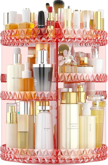 360 Rotating Makeup Organizer, DIY Adjustable Cosmetics Organizer, Professional by HEMTROY