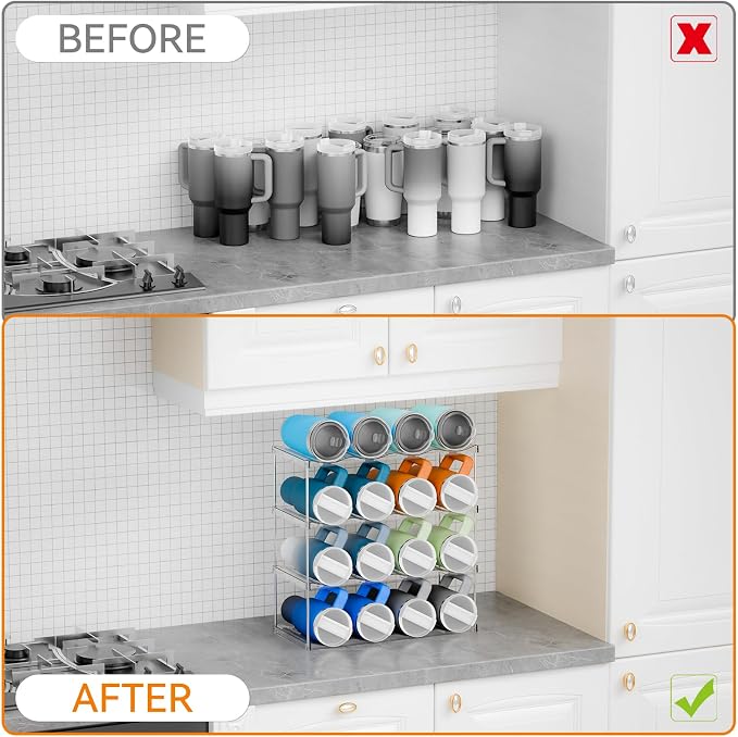 Yieach Stackable Water Bottle Organizer - Image 6
