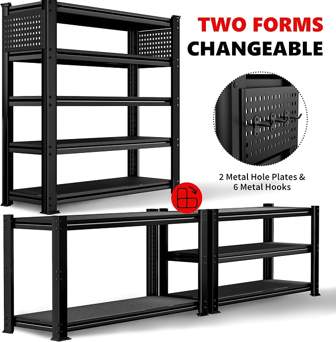 SILVEL 48.2" W Garage Shelving, 5000LBS Heavy Duty Metal Shelving, 2025 Solid - Image 4