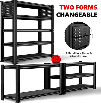 SILVEL 48.2"W Garage Shelving, 5000LBS Heavy Duty Metal Shelving, 2025 Solid - Image 5