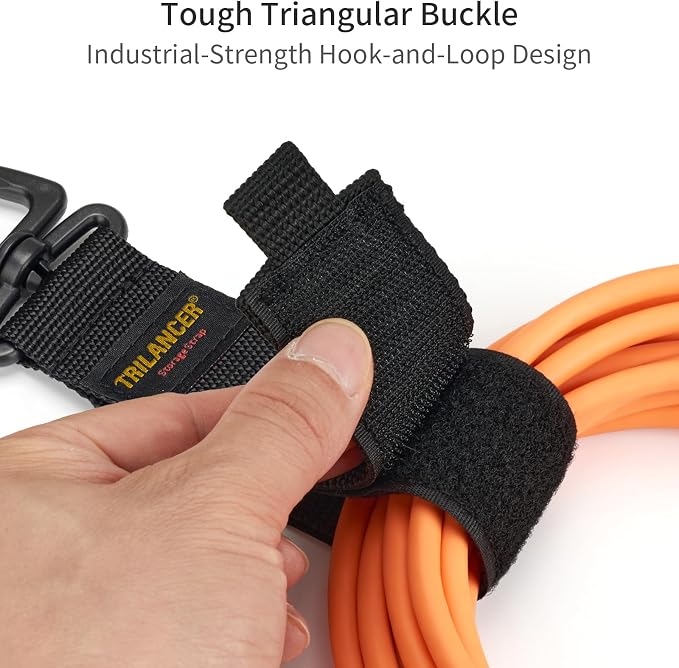 Extension Cord Organizer and Hanger, Trilancer Hook-and-Loop Storage Straps - Image 3