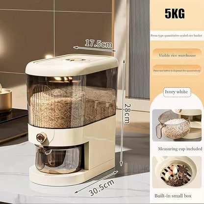 Peaoop 11LB Rice Dispenser, Large Grain Container Storage - Image 2