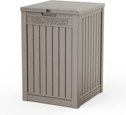 EasyUp 56 Gallon Deck Boxes Outdoor Waterproof, Resin Outside Storage Box by EASYUP