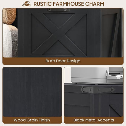 Halitaa Small Farmhouse File Cabinet - Image 8