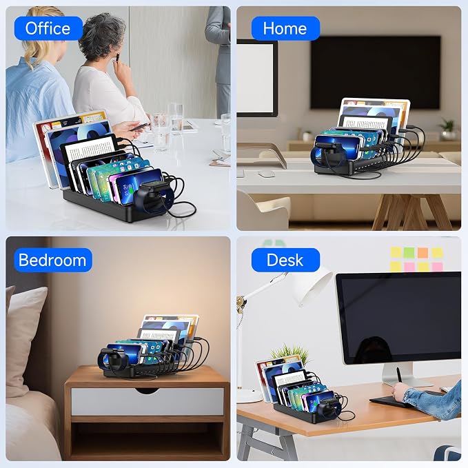 320W Charging Station for Multiple Devices, 10 Ports Fast Multi-Device Charger - Image 7